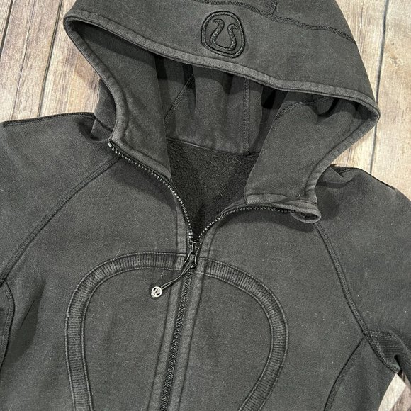 Lululemon Scuba Full Zip Hoodie Sweatshirt Womens 4 Black Jacket Active Gym - Picture 2 of 7
